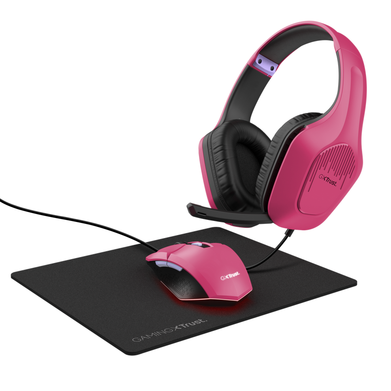Mouse Trust Kit Trust GXT790P TRIDOX 3-IN-1, roz 