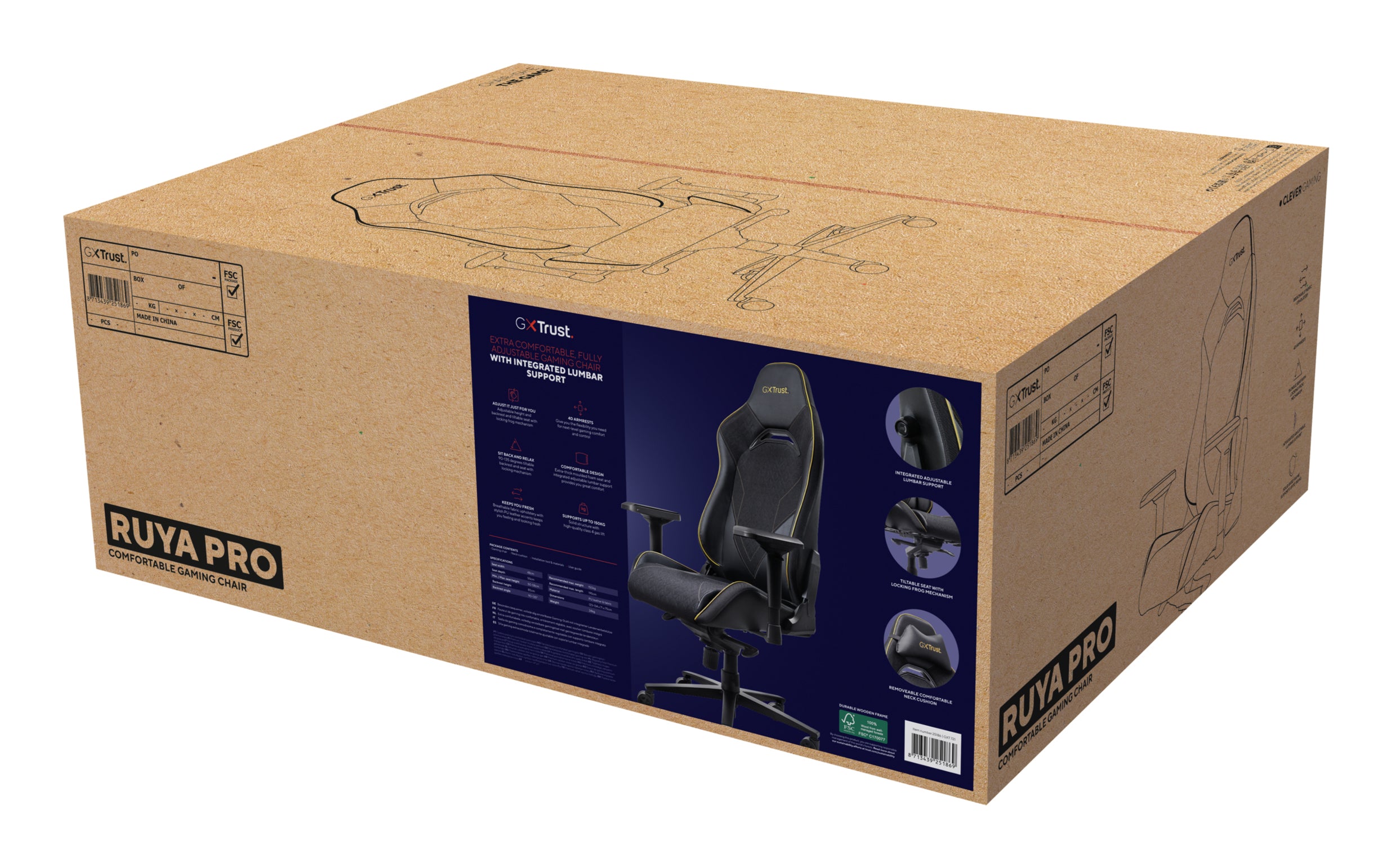 Scaun gaming Trust RGB GXT 721 Ruya Pro "TR-25186"
