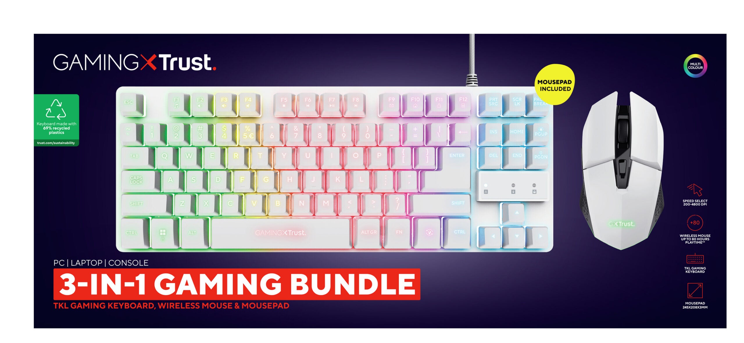 GXT 794W 3-in-1 Gaming Bundle White "TR-25232"