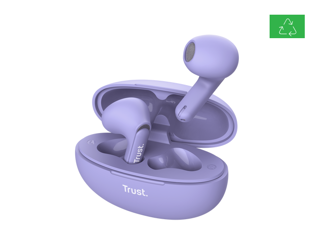 Casti Trust Yavi wireless earph., violet "TR-25299"