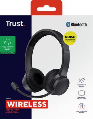Casti Trust Ayda WS ENC, negru "TR-25463"