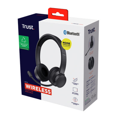 Casti Trust Ayda WS ENC, negru "TR-25463"