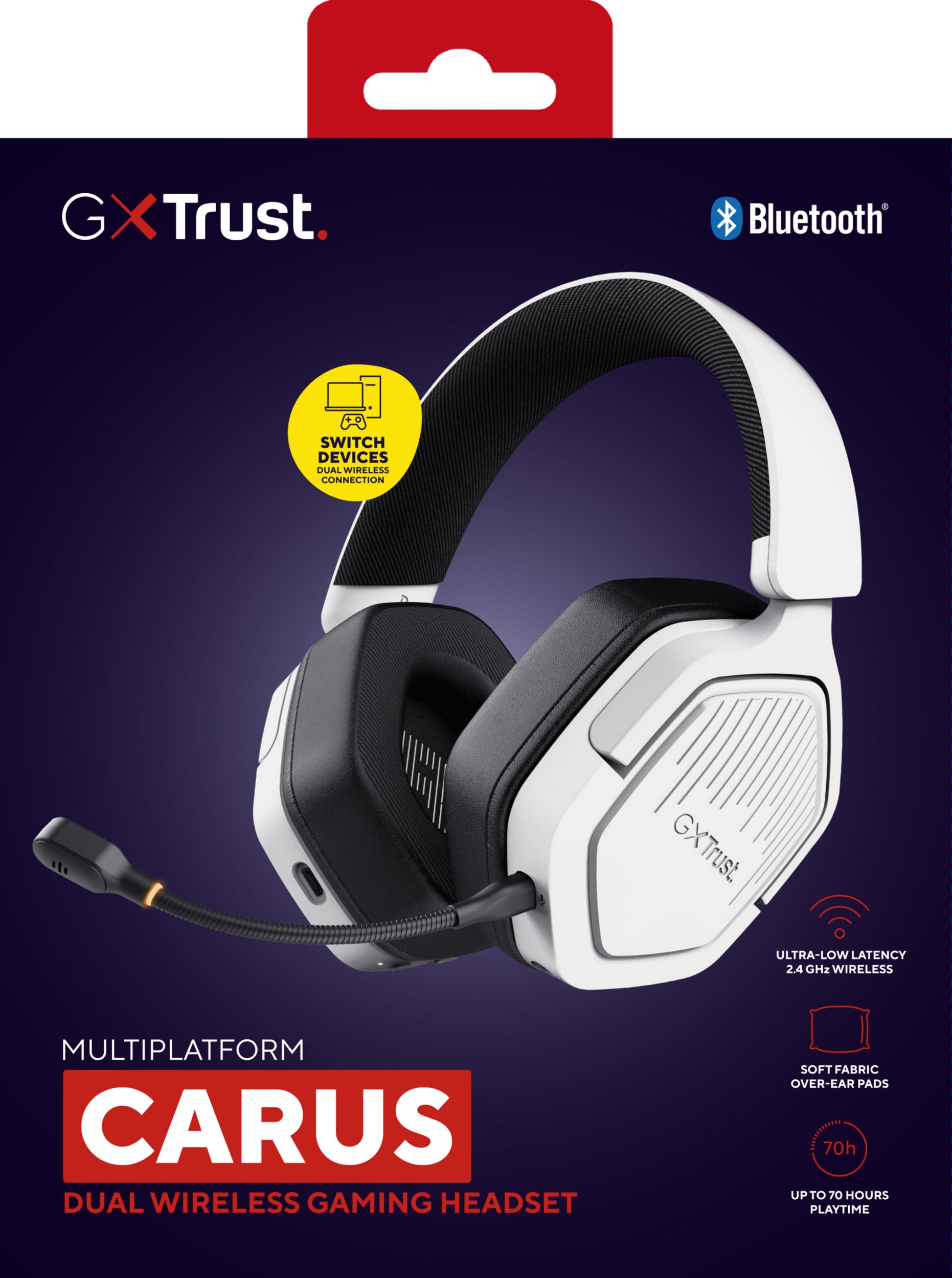 Casti WS Trust GXT 492W Carus, alb "TR-25534"