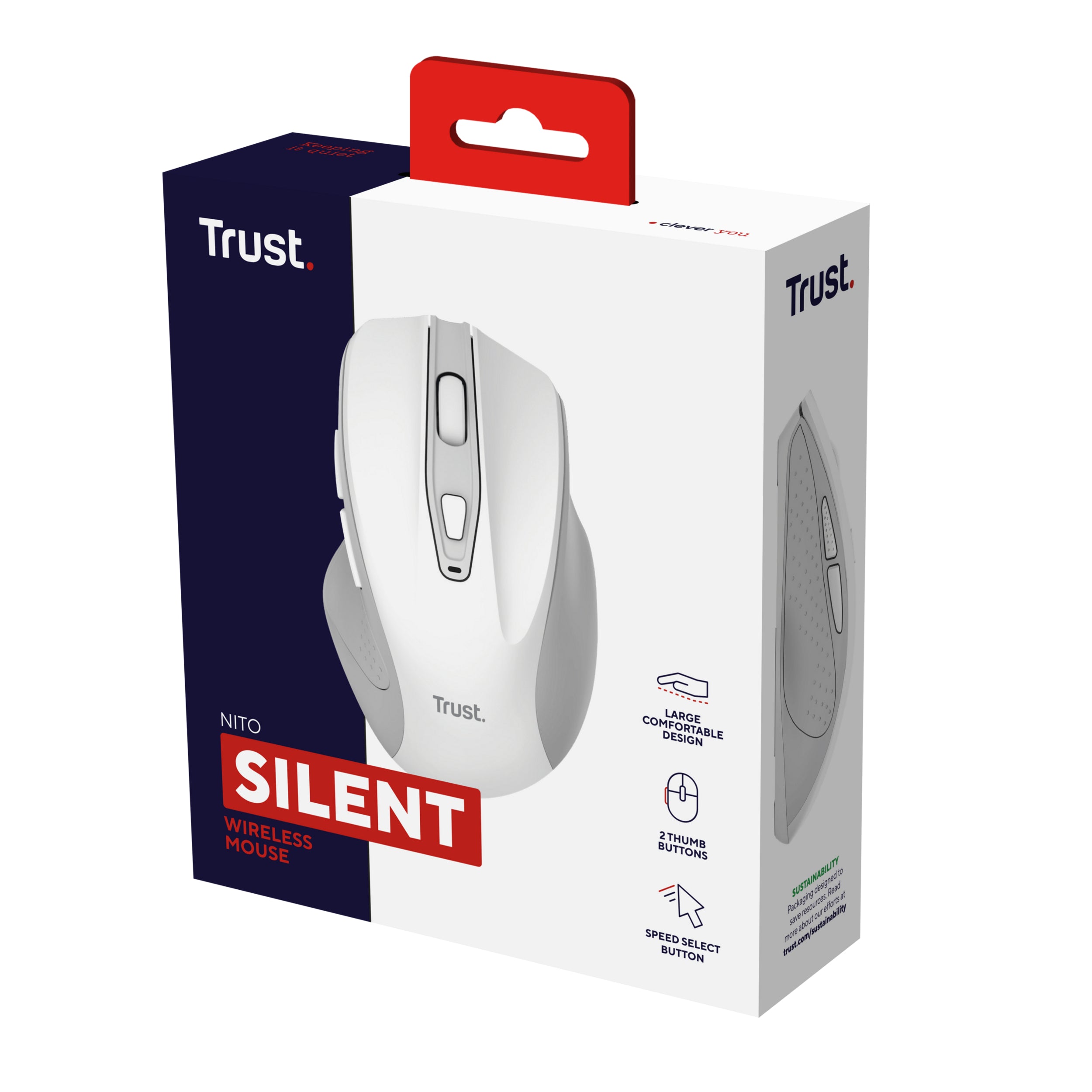 Mouse wireless Trust Nito Silent alb "TR-25550"