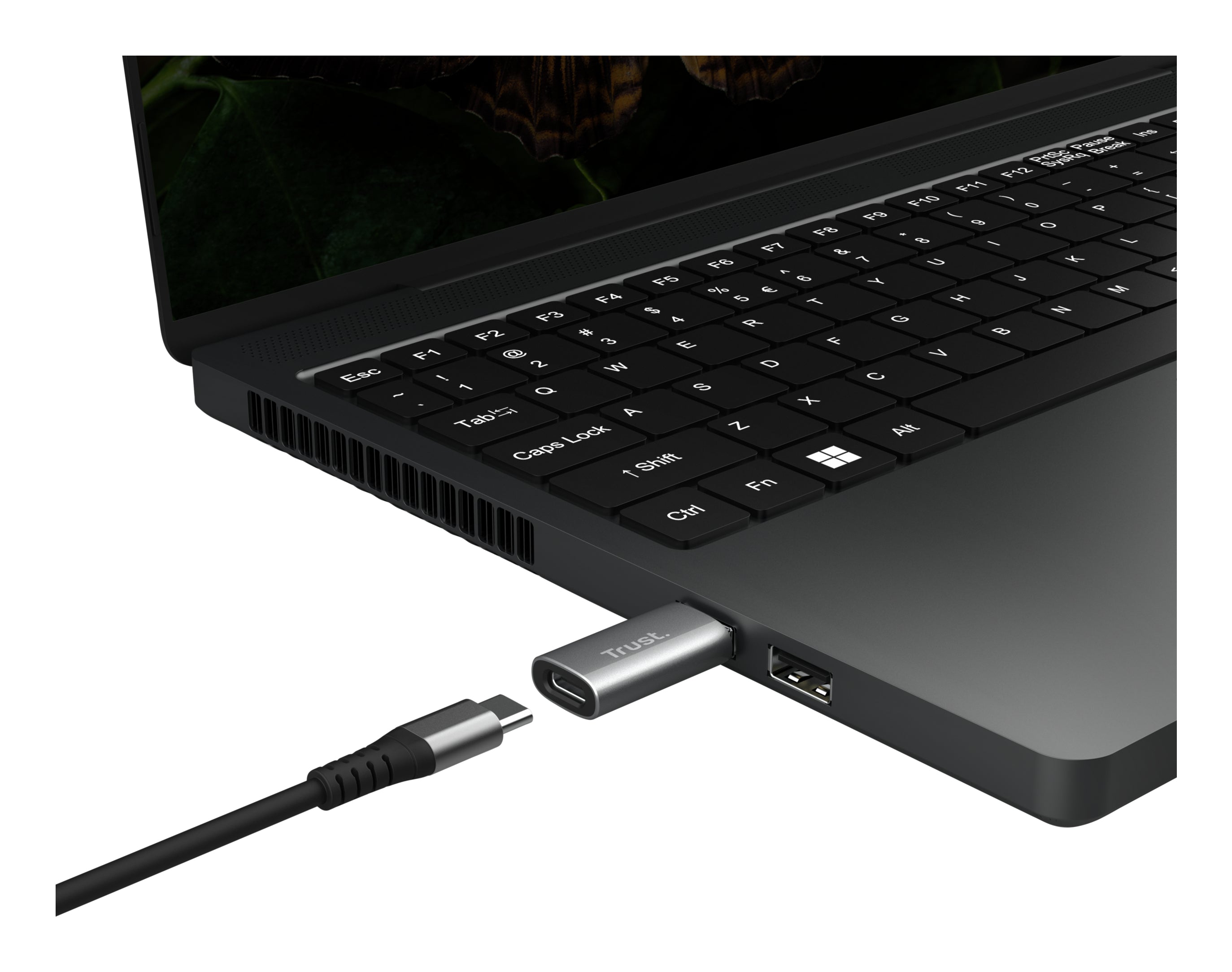Adaptor Trust Calyx USB-A-USB-C, gri "TR-25573"