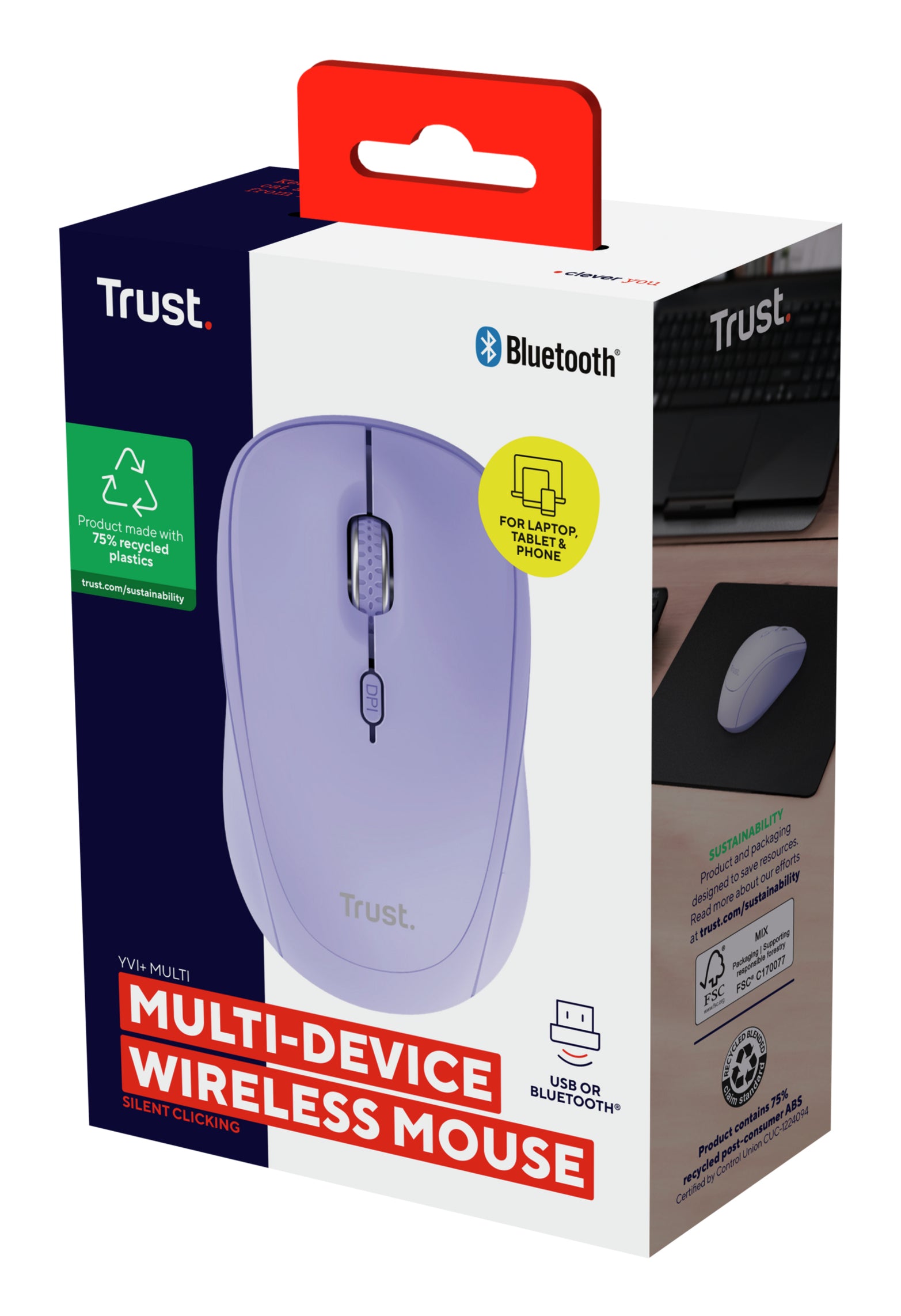 Trust Yvi Wireless Mouse - purple "TR-25583"