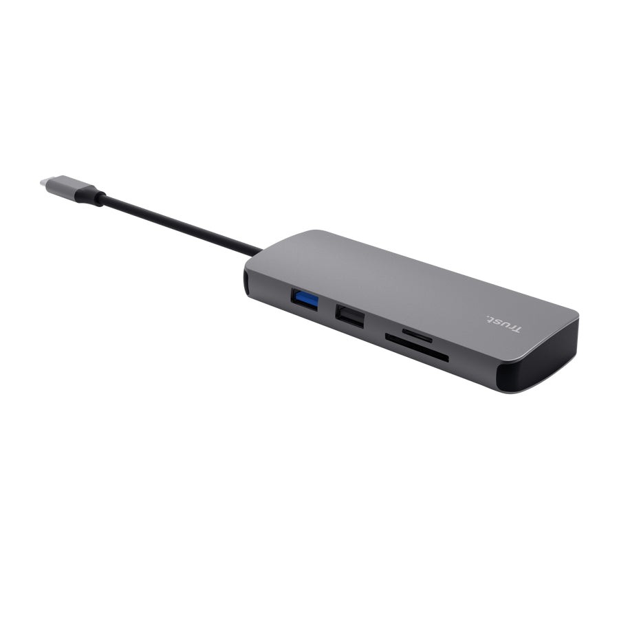 Adaptor Trust Dalyx 8 in 1, gri "TR-25672"