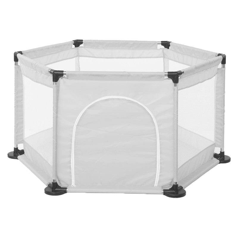 Tarc de Joaca si Siguranta pentru Copii DNT-104, Dimensiuni 130 x 115 x 65 cm, Structura de Protectie pentru Interior, Gri