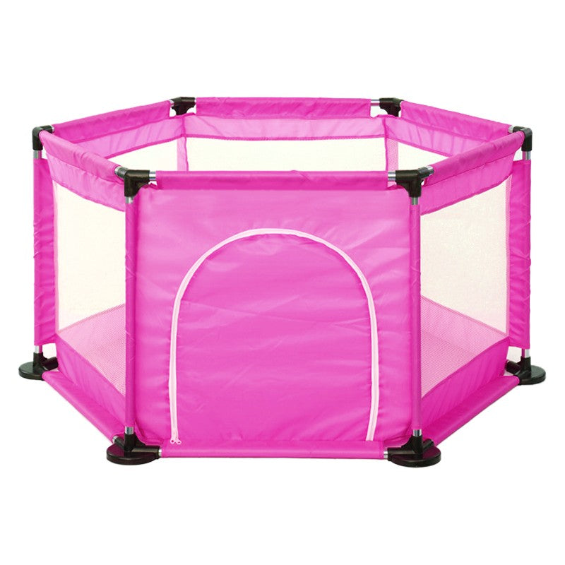 Tarc de Joaca si Siguranta pentru Copii DNT-104, Dimensiuni 130 x 115 x 65 cm, Structura de Protectie pentru Interior, Fucsia