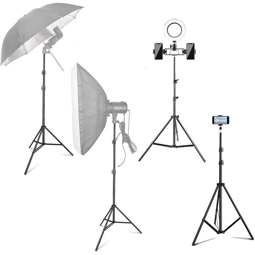 Trepied, Flippy, 210 cm, Metalic, Extensibil, 5 x 5 x 71 cm, Negru
