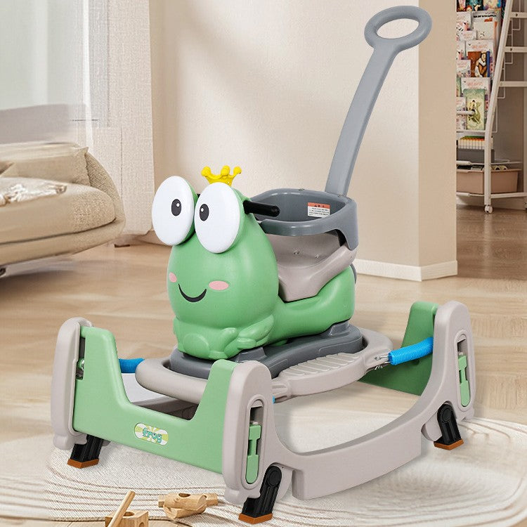 Masinuta Balansor Multifunctionala pentru Copii, Model Cal Scooter de tip Masinuta Balansor, Varsta 1-3 ani, 93 x 80 x 58 cm, cu Maner, Verde