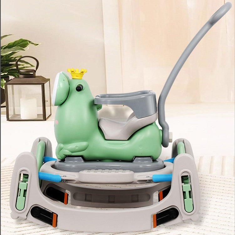 Masinuta Balansor Multifunctionala pentru Copii, Model Cal Scooter de tip Masinuta Balansor, Varsta 1-3 ani, 93 x 80 x 58 cm, cu Maner, Verde