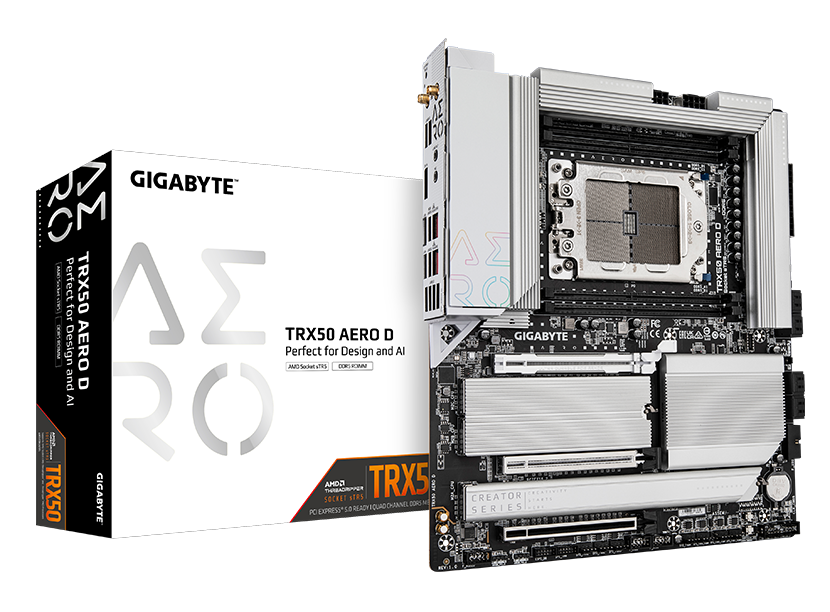 PLACI de BAZA Gigabyte TRX50 AERO D sTR5 4xDDR5, 3x PCIE x16, 4x M.2, 8x SATA 6gb/s, E-ATX "TRX50 AERO D"