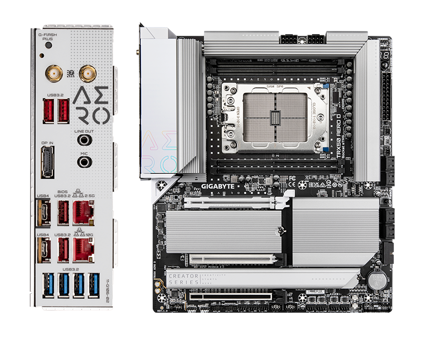 PLACI de BAZA Gigabyte TRX50 AERO D sTR5 4xDDR5, 3x PCIE x16, 4x M.2, 8x SATA 6gb/s, E-ATX "TRX50 AERO D"