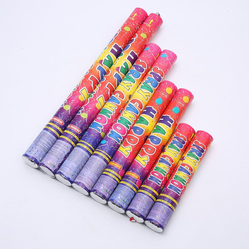 Tub de Confetti, Clasic, 40x5 cm, Confetii Asortate din Plastic, Eliberare prin Rasucire, Multicolor