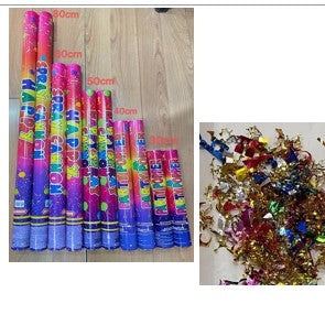 Tub de Confetti, Clasic, 60x5 cm, Confetii Asortate din Plastic, Eliberare prin Rasucire, Multicolor