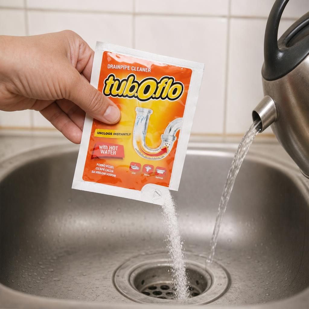 Desfundator Tevi, Tub O Flo, Apa Calda