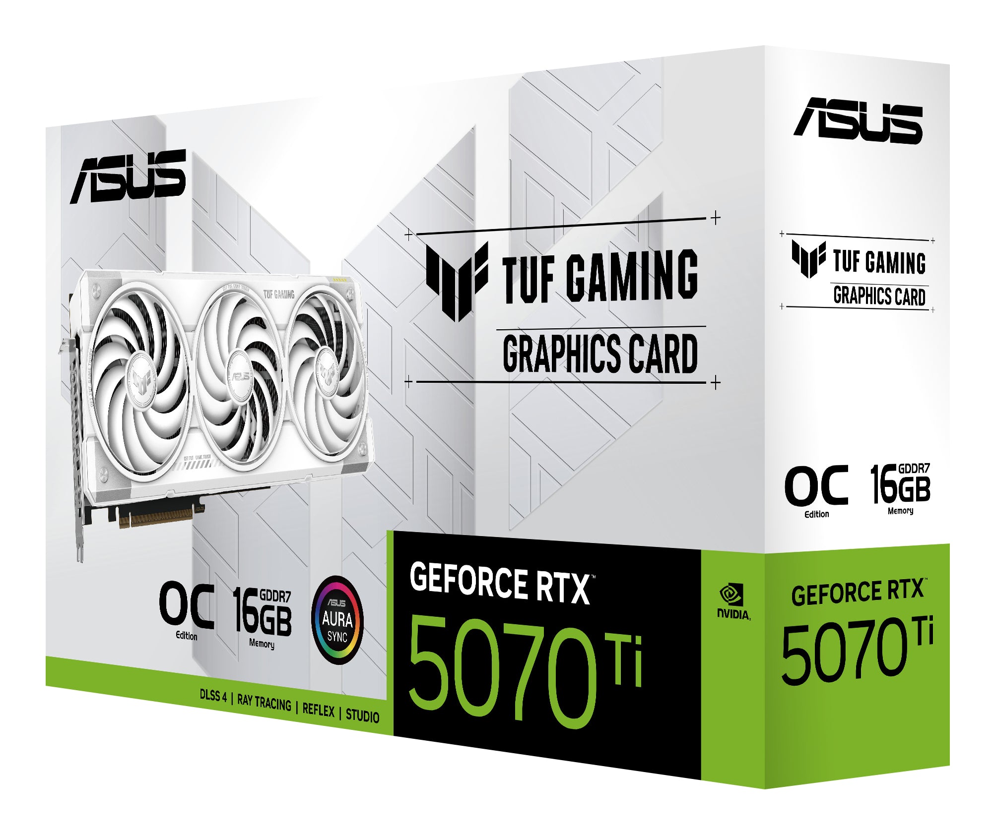 VGA PCIE16 RTX5070TI 16GB/RTX5070TIO16GWHITE-GAMING ASUS "TUF-RTX5070TI-O16G-WHITE-GAMING"