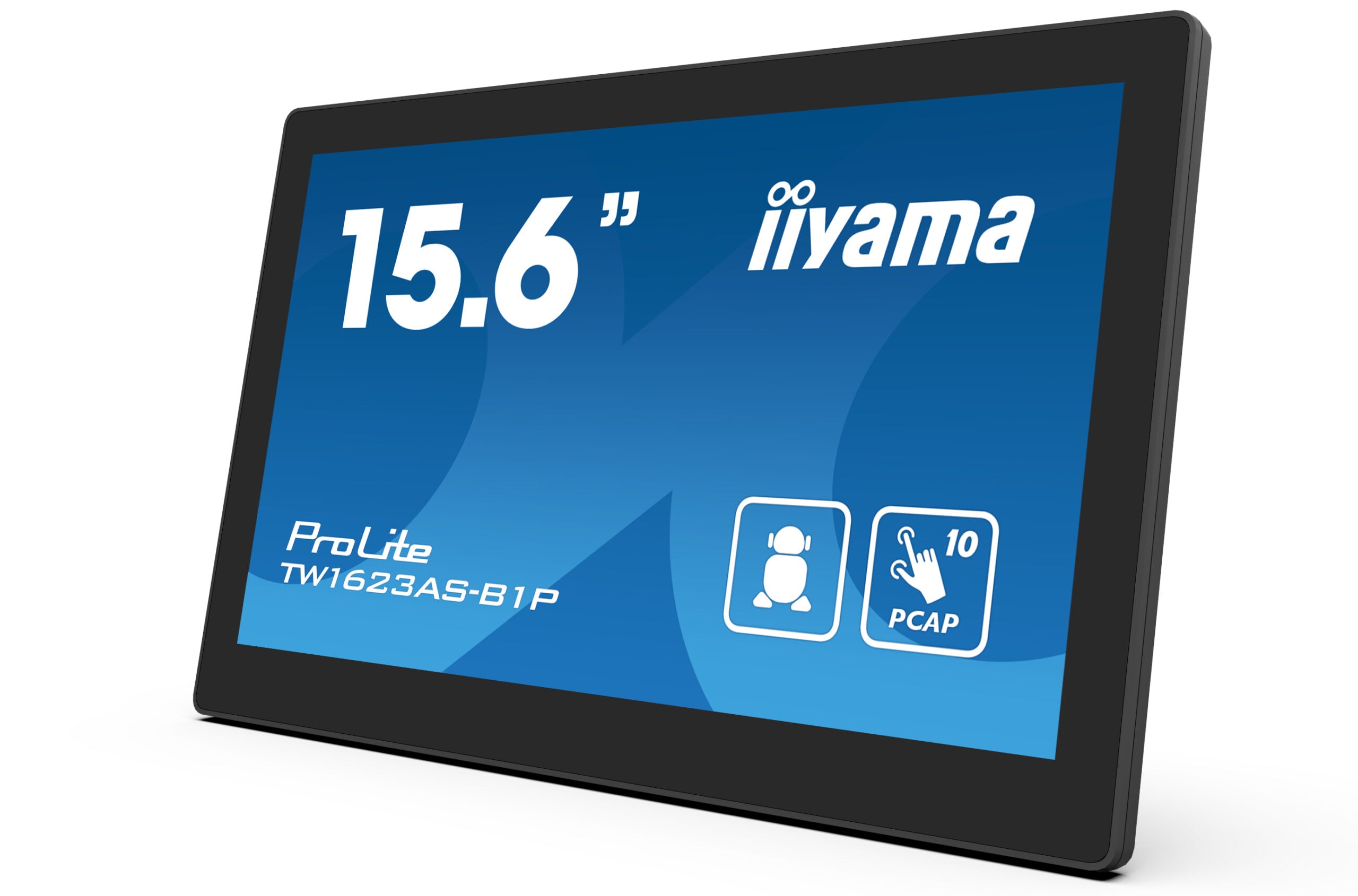 IIYAMA Monitor Android 24/7 TW1623AS-B1P 15.6" Full HD PCAP 10pt touch screen with POE 1920 x 1080 16:9 450 cd/m2 30ms projective capacitive Android 13 BT "TW1623AS-B1P"