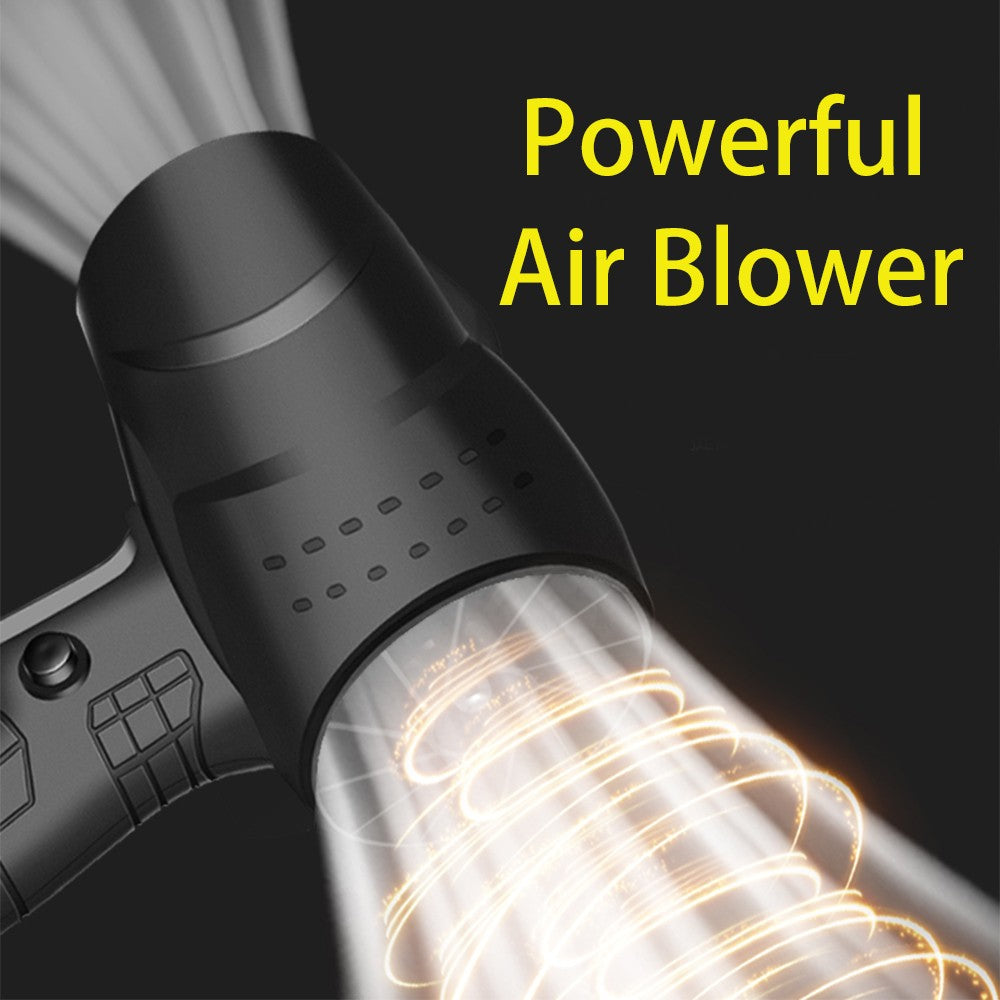 Suflanta de Aer Multifunctionala Portabila, Incarcare Auto, pentru Gratar, Masina, Indepartare Frunze si Praf, 1500 mAh, Viteta de Rotatie 25000 RPM, 2 Baterii de Li si Incarcator, Albastru