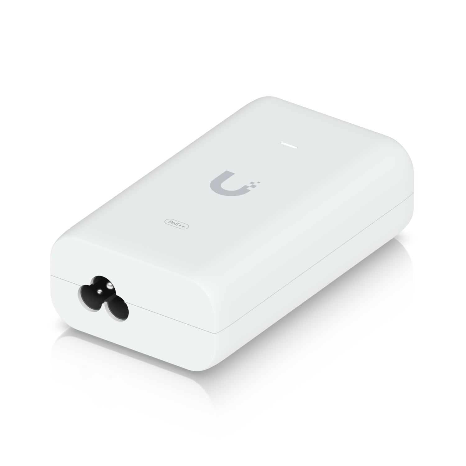 UBIQUITI PoE++ Adapter; Delivers up to 60W of PoE++; Surge, peak pulse, and overcurrent protection; Contains RJ45 data input, AC cable with earth ground, and PoE++ output; LED indicator for status monitoring. "U-POE-PLUS_PLUS-EU"