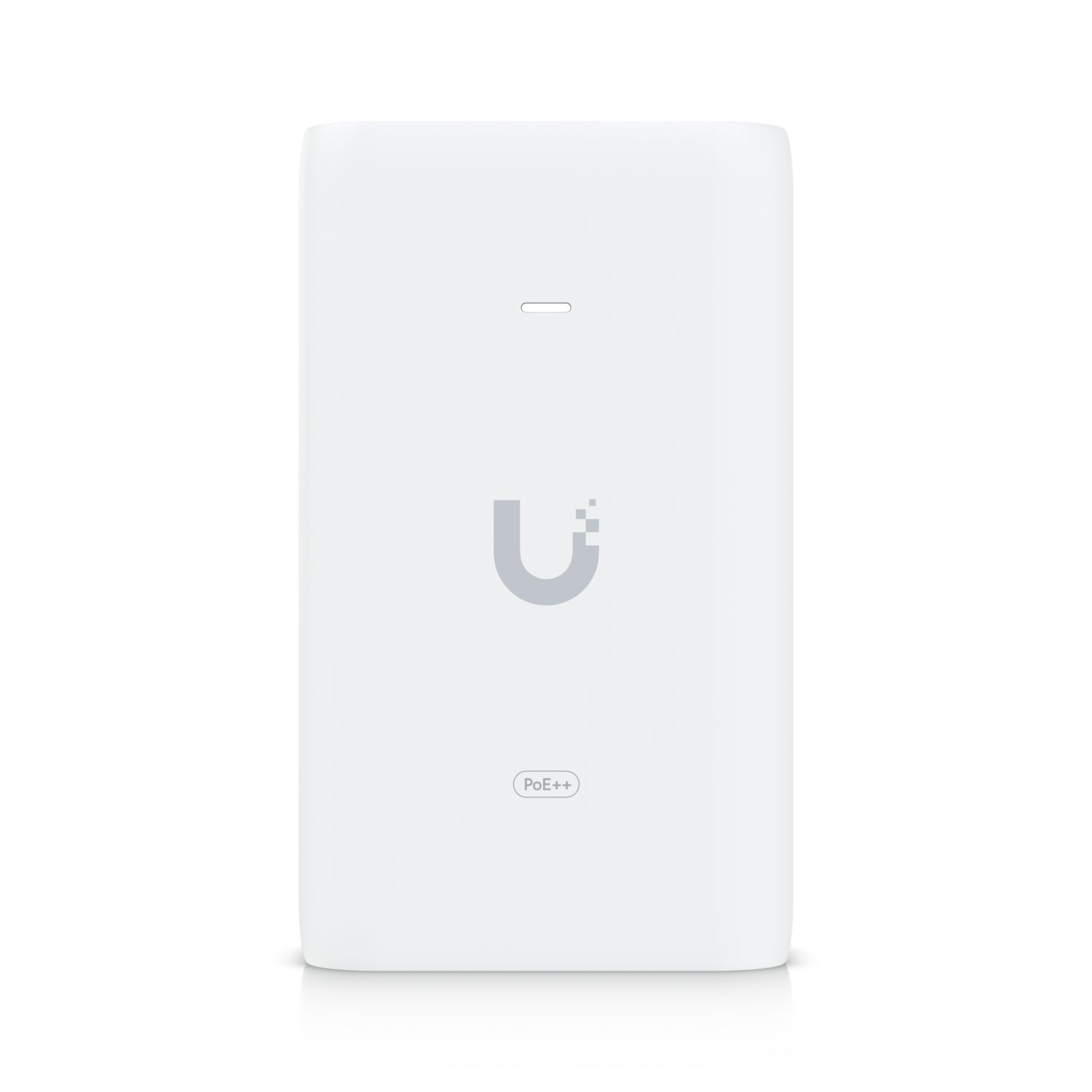 UBIQUITI PoE++ Adapter; Delivers up to 60W of PoE++; Surge, peak pulse, and overcurrent protection; Contains RJ45 data input, AC cable with earth ground, and PoE++ output; LED indicator for status monitoring. "U-POE-PLUS_PLUS-EU"