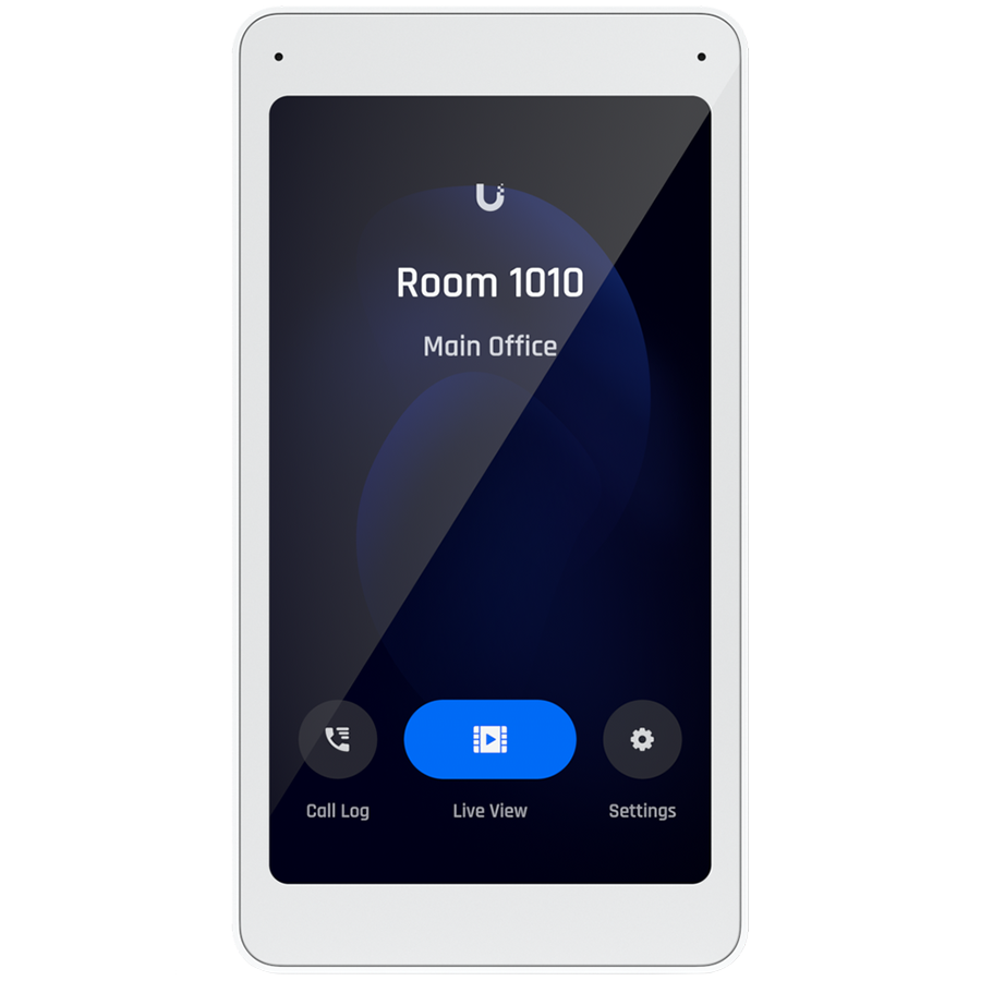 Ubiquiti UA-Intercom-Viewer Display that pairs with the Access Intercom for visitor screening and remote access control, to mount in multiple locations throughout your building. 