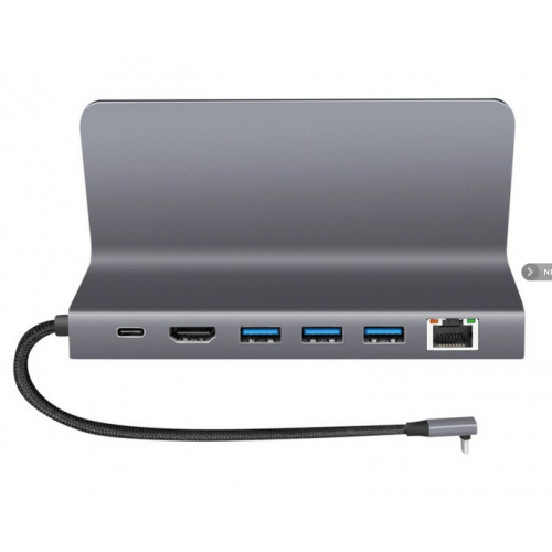 DOCKING Station Logilink universal, conec PC USB-C 3.2, USB 3.0 x 3, USB-C x 1, HDMI x 1, RJ45 x 1, holder tablet