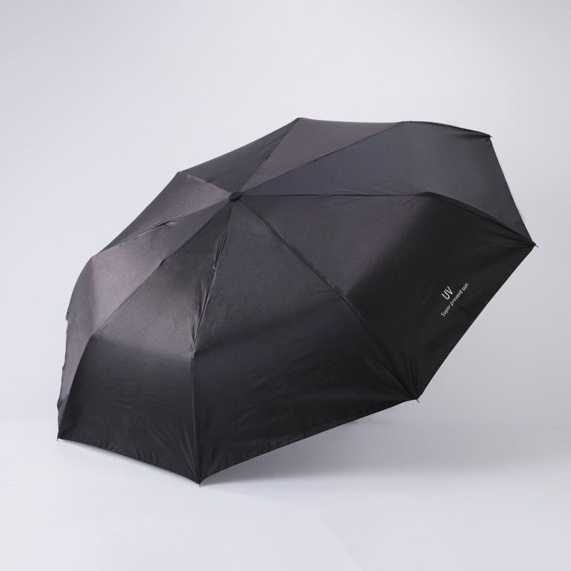 Umbrela, Protectie UV Soare, Protectie Ploaie, Pliabila, din Vinil si Otel, 96 x 67 cm, Negru