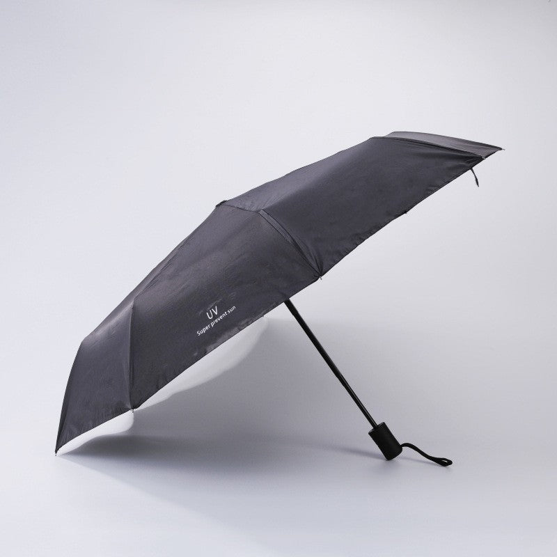 Umbrela, Protectie UV Soare, Protectie Ploaie, Pliabila, din Vinil si Otel, 96 x 67 cm, Negru