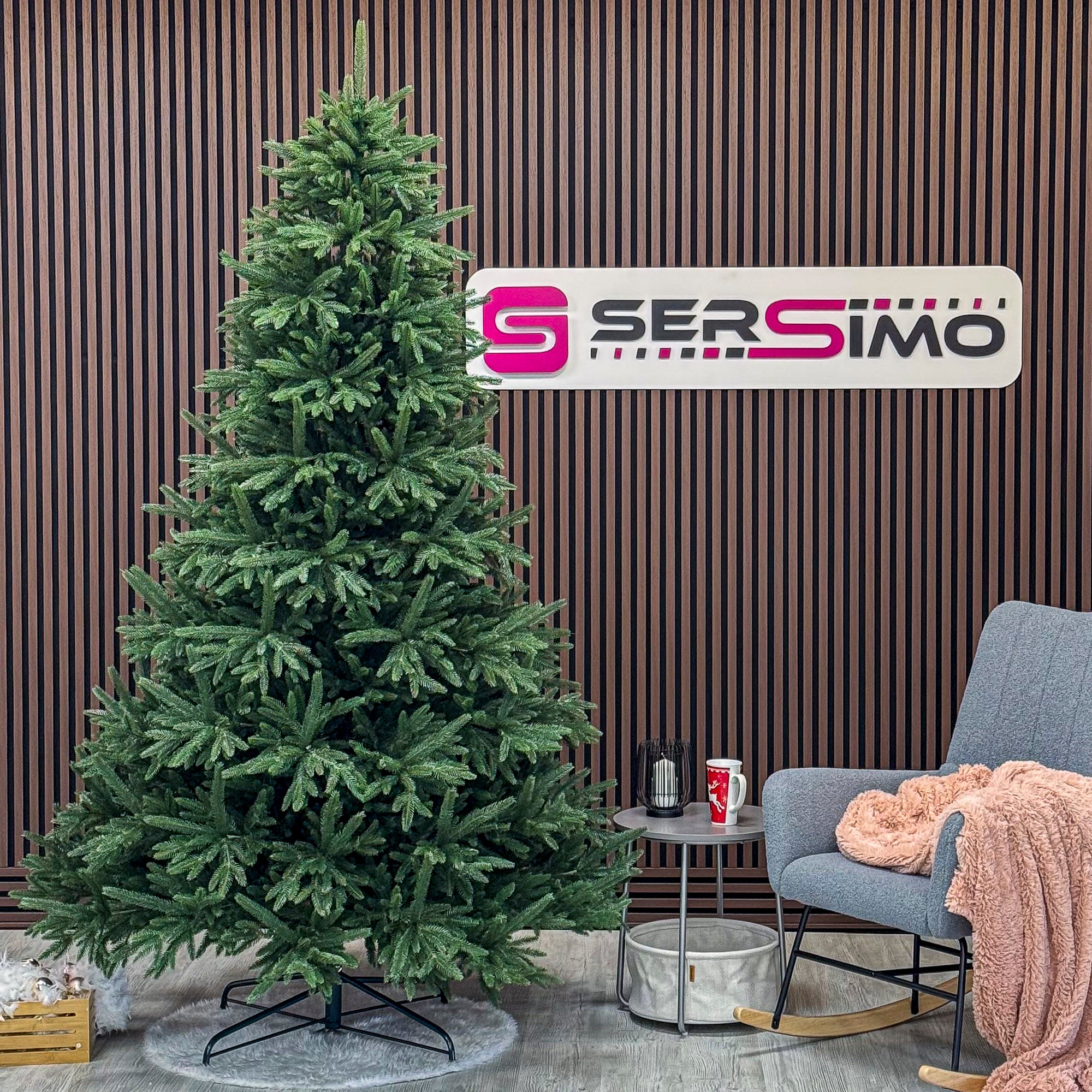 Brad artificial Christmas Deluxe by Sersimo, Alpine, verde, integral 3D, 250 cm