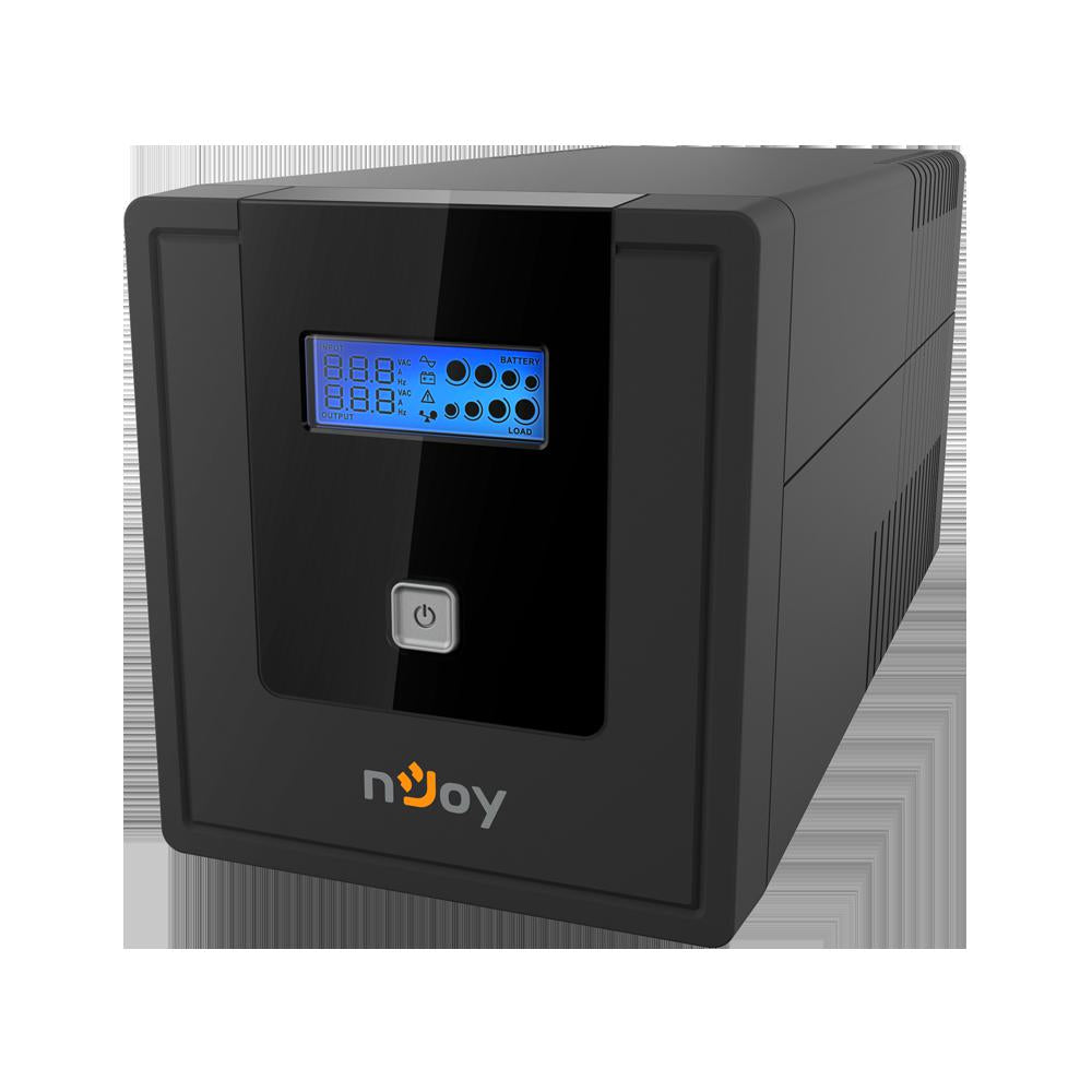 UPS NJOY, "Cadu 1000", Line Int. cu management, mini tower, 1000VA/600W, AVR, Schuko x 2, 2 x baterie GP07122F, display LCD, back-up 1 - 10 min., "UPCMTLS610HCAAZ01B"