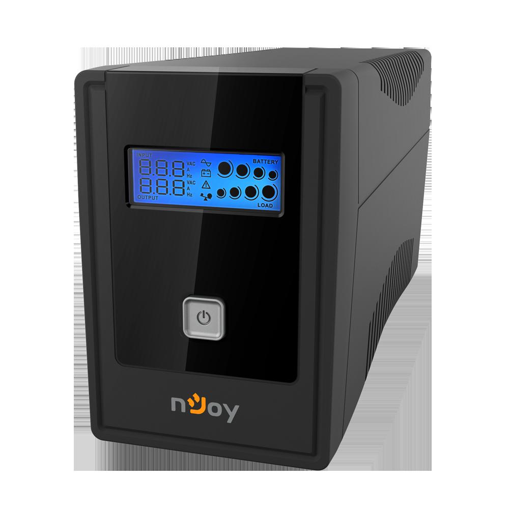 UPS NJOY, "Cadu 850", Line Int. cu management, mini tower, 800VA/480W, AVR, Schuko x 2, 1 x baterie GP09122F-, display LCD, back-up 1 - 10 min., "UPCMTLS685TCAAZ01B"