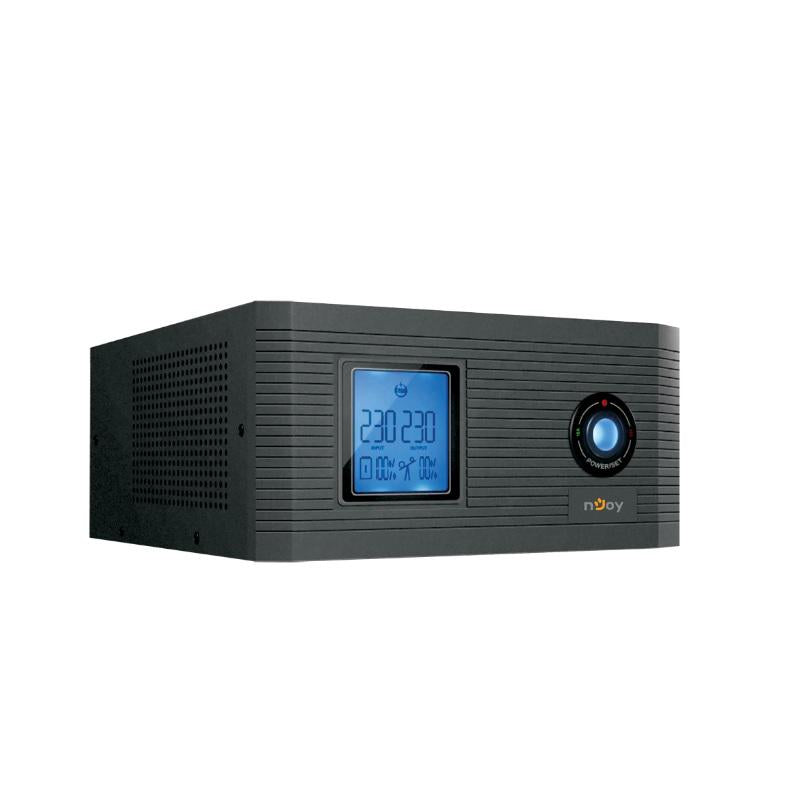 UPS Njoy " Aira 600", Line int., brick, 500 W, fara AVR, Schuko x 2, display LCD, "UPCSTLP860TAICP01B"