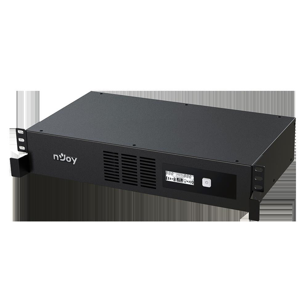 UPS NJOY, "Code 800", Line Int. cu sinusoida simulata cu management, rack, 800VA/480W, AVR, IEC x 4, 1 x baterie GP09122L, display LCD, back-up 1 - 10 min., "UPLI-LI080CO-AZ01B"
