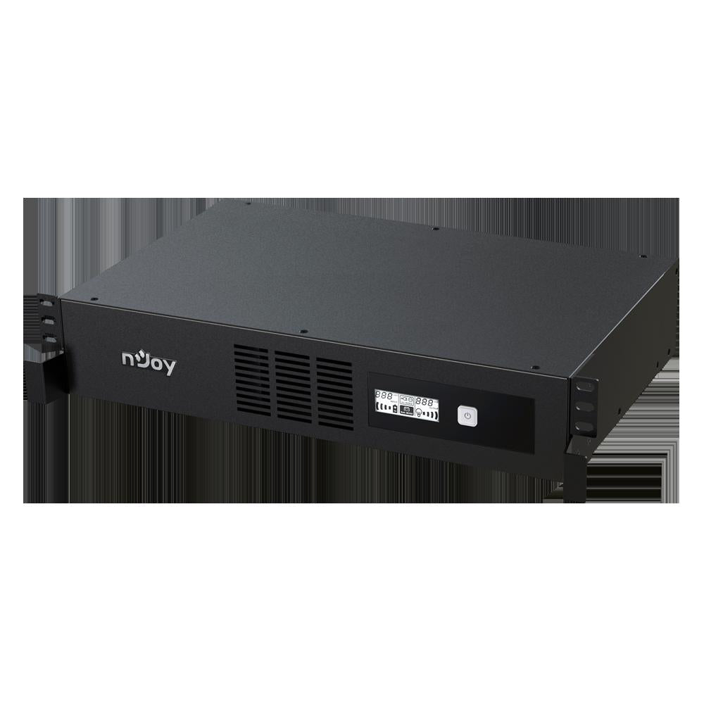 UPS NJOY, "CODE 1000", Line Int. cu sinusoida pura cu management, rack, 1000VA/600W, AVR, IEC x 8, 2 x baterie GP07122L, display LCD, back-up 1 - 10 min., "UPLI-LI100CO-AZ01B"