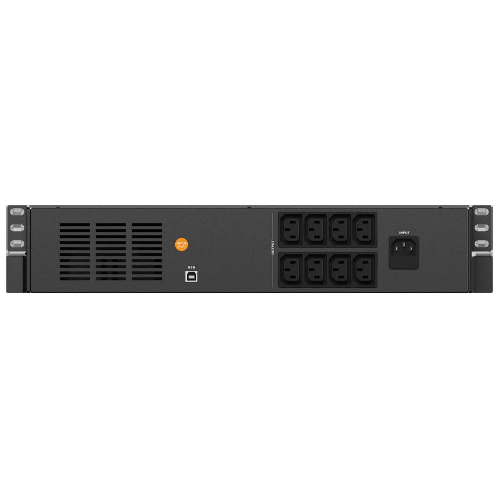 UPS NJOY, "CODE 1000", Line Int. cu sinusoida pura cu management, rack, 1000VA/600W, AVR, IEC x 8, 2 x baterie GP07122L, display LCD, back-up 1 - 10 min., "UPLI-LI100CO-AZ01B"