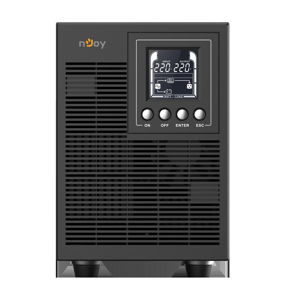 UPS NJOY, "ECHO PRO 2000", Online cu sinusoida pura, tower, 2000VA/1600W, AVR, Schuko x 4, 4 x baterie GP07122L, display LCD, back-up 1 - 10 min., "UPOL-OL200EP-CG01B"