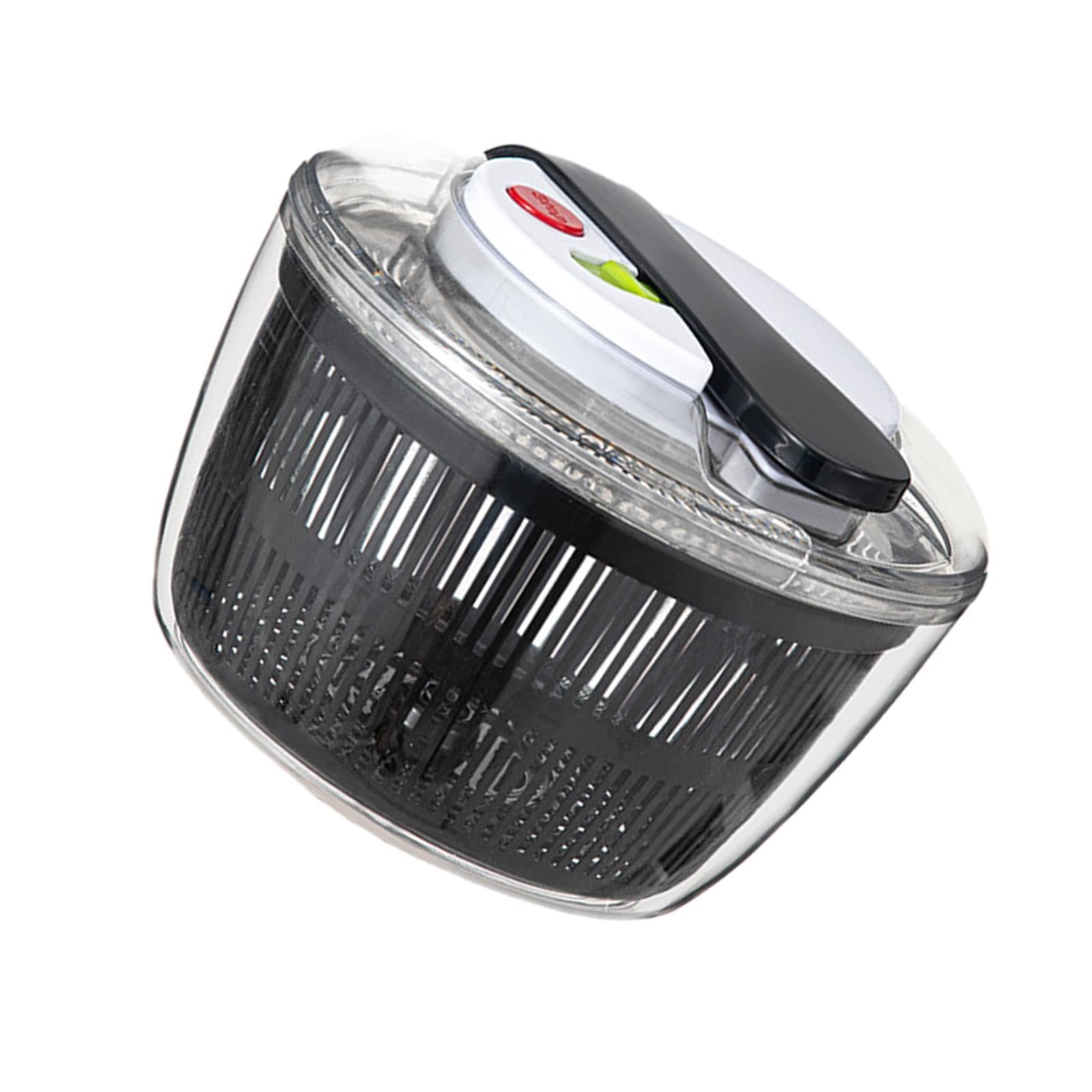 Uscator Manual pentru Salata si Verdeturi, Plastic, 16x15x21 cm, Capacitate 3L, Negru