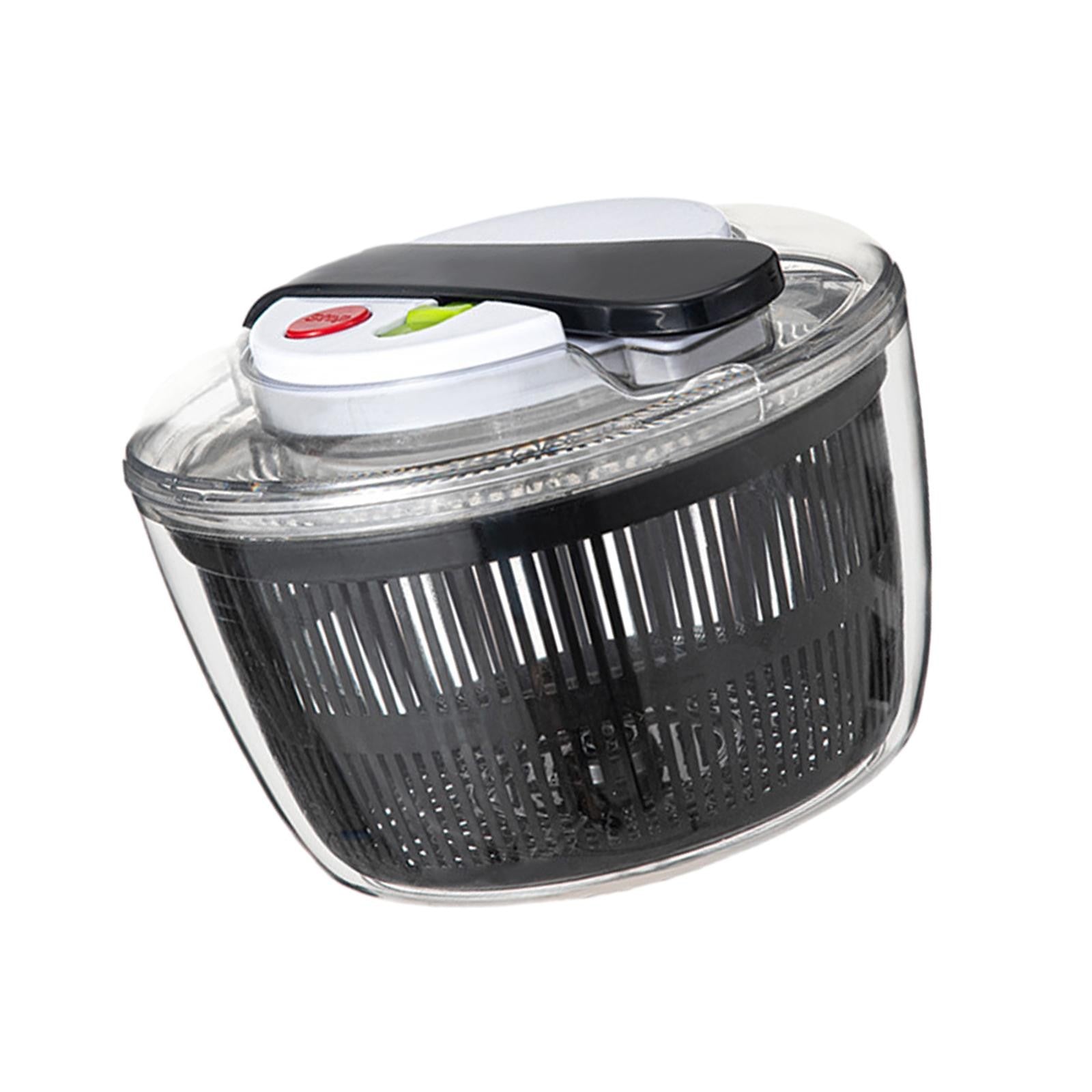 Uscator Manual pentru Salata si Verdeturi, Plastic, 16x15x21 cm, Capacitate 3L, Negru