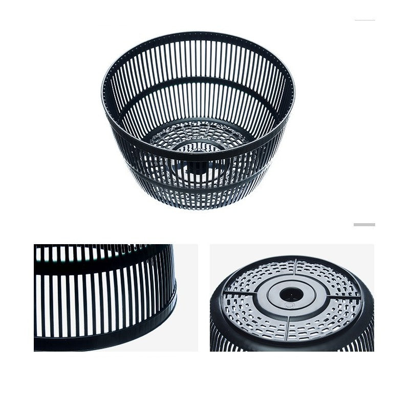 Uscator Manual pentru Salata si Verdeturi, Plastic, 20x20x25 cm, Capacitate 5L, Negru