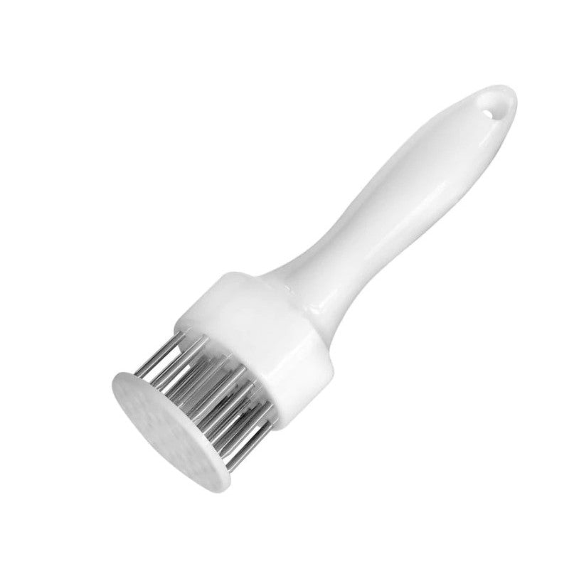 Ustensila pentru fragezit carnea, cu 16 de tije ascutite din inox 304, 20 cm, Alb