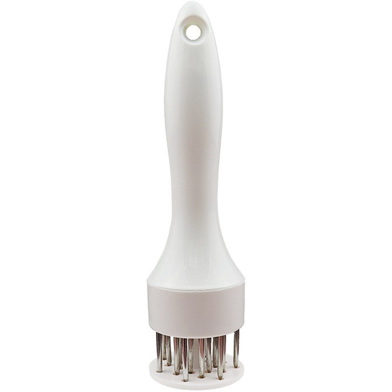 Ustensila pentru fragezit carnea, cu 21 de tije ascutite din inox 304, 20 cm, alb