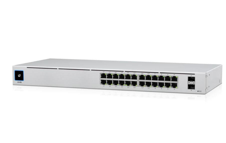 SWITCH PoE UBIQUITI, "UNIFI SWITCH24"port Gigabit x 24, SFP SFP x 2, managed, rackabil, carcasa metalica, "USW-24-POE"
