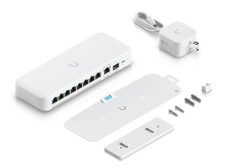 Ubiquiti switch USW-Flex-2.5G-8-EU 8-port 2.5 GbE ports, 10 GbE PoE+ input port for power / SFP+ port combo "USW-FLEX-2.5G-8-EU"