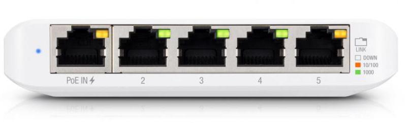 SWITCH Ubiquiti, Gigabit x 5, managed, carcasa plastic, "USW-FLEX-MINI-EU"