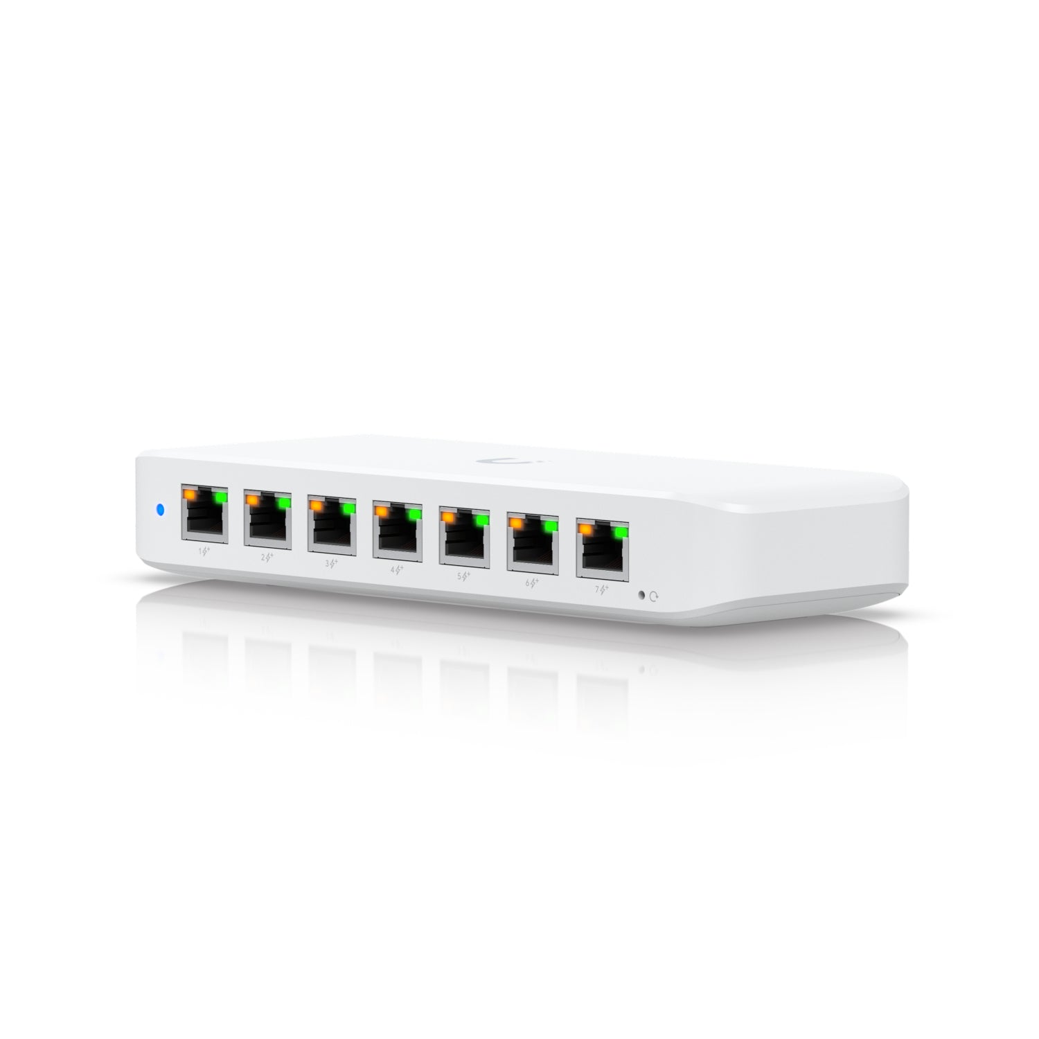 Ubiquiti USW-Ultra-210W-EU compact, Layer 2, 8-port GbE PoE switch, 7x GbE PoE+ output ports, GbE port with optional PoE++ input, 202W PoE "USW-ULTRA-210W-EU"