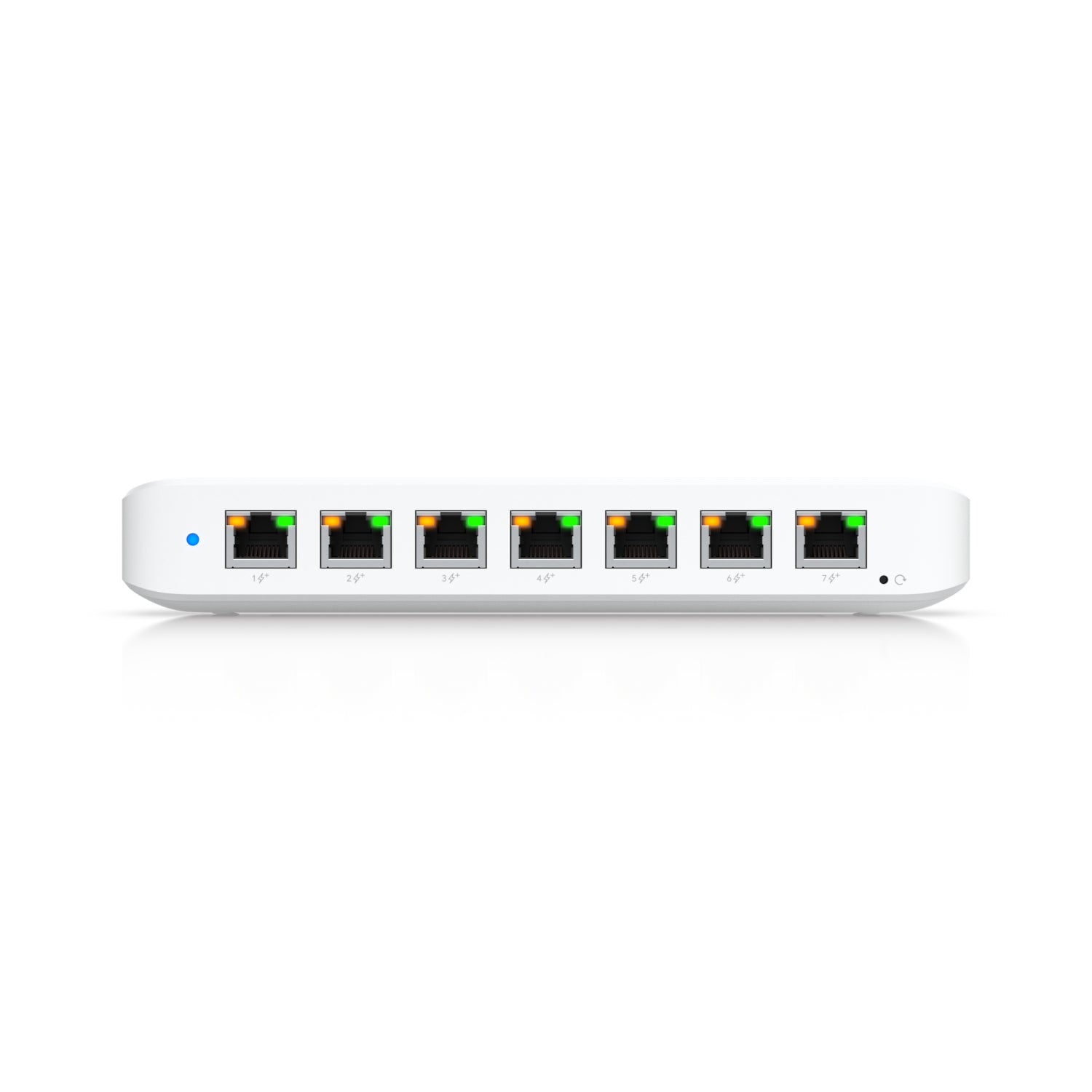 Ubiquiti USW-Ultra-210W-EU compact, Layer 2, 8-port GbE PoE switch, 7x GbE PoE+ output ports, GbE port with optional PoE++ input, 202W PoE "USW-ULTRA-210W-EU"