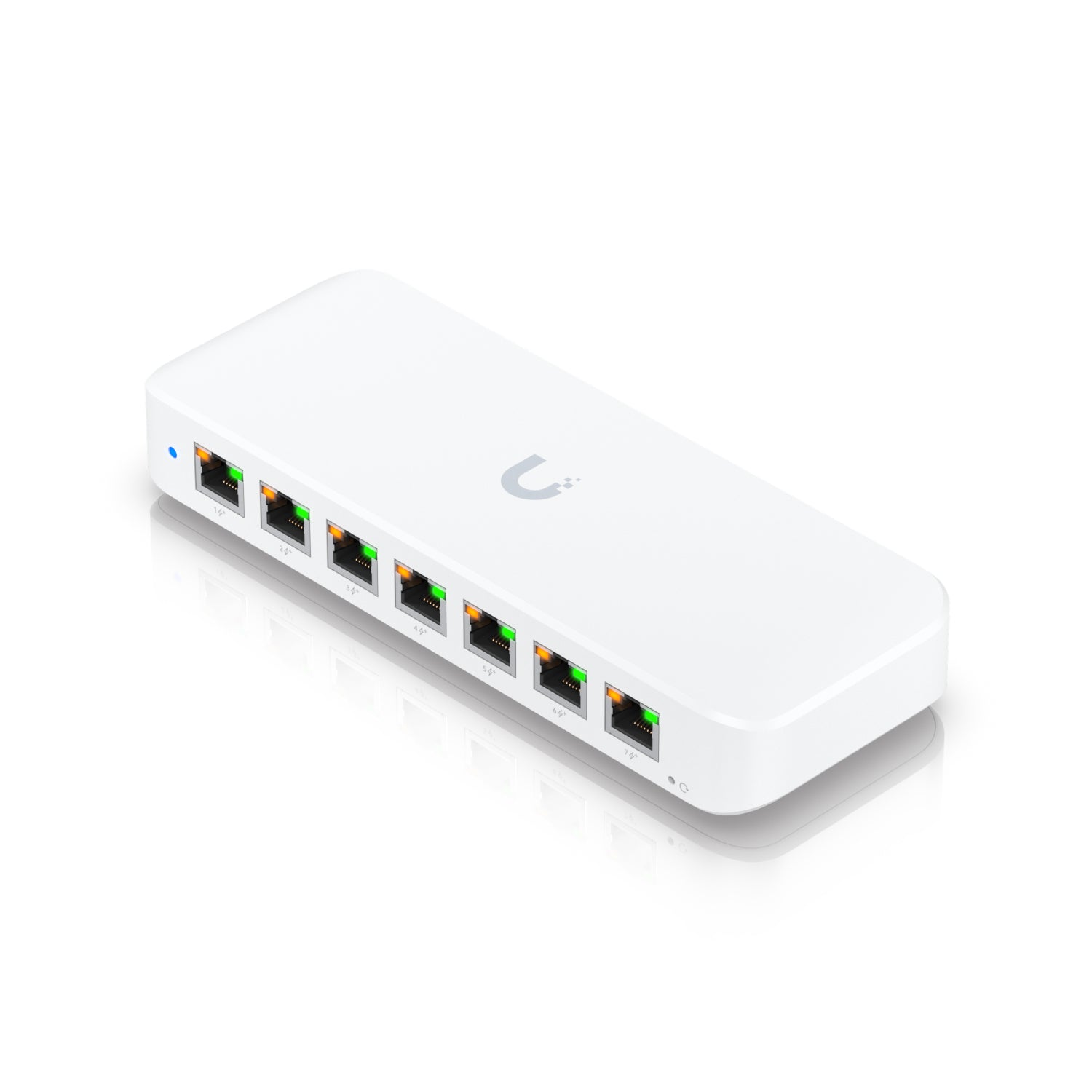 Ubiquiti USW-Ultra-210W-EU compact, Layer 2, 8-port GbE PoE switch, 7x GbE PoE+ output ports, GbE port with optional PoE++ input, 202W PoE "USW-ULTRA-210W-EU"