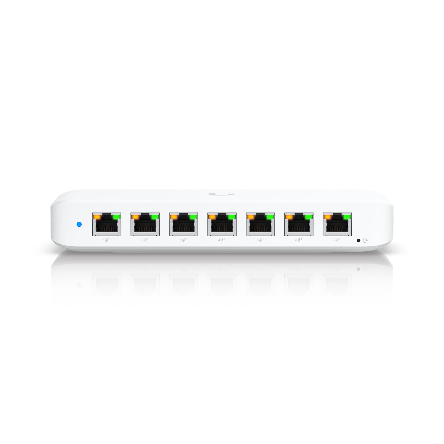 Ubiquiti USW-Ultra-210W-EU compact, Layer 2, 8-port GbE PoE switch, 7x GbE PoE+ output ports, GbE port with optional PoE++ input, 202W PoE "USW-ULTRA-210W-EU"